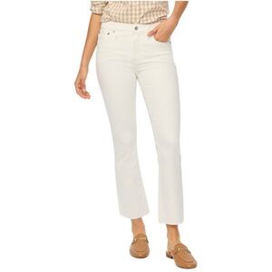 J. Crew Women's Mid-rise Flair Crop Jeans White